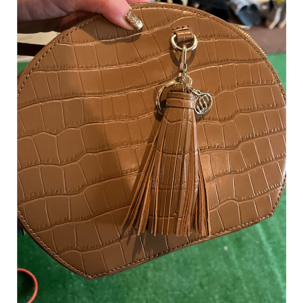 Maje tan crossbody bag with tassel super cute